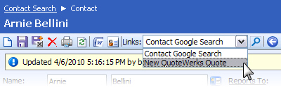 Initiate the QuoteWerks Quote from ConnectWise