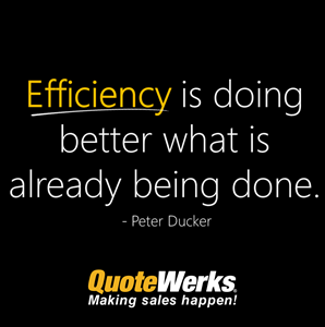 efficiency is doing better than what is already being done